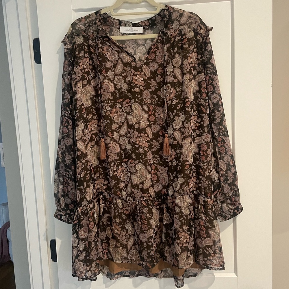 Wild Fern smocked mini dress
